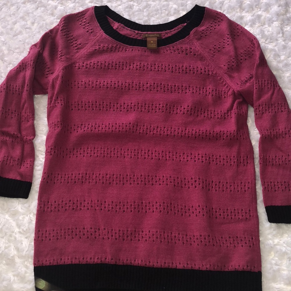 Pink/Black 3/4 Sweater